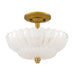 Quoizel - WHP1712BRG - Three Light Semi-Flush Mount - Whitecap - Brushed Gold