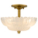 Quoizel - WHP1712BRG - Three Light Semi-Flush Mount - Whitecap - Brushed Gold