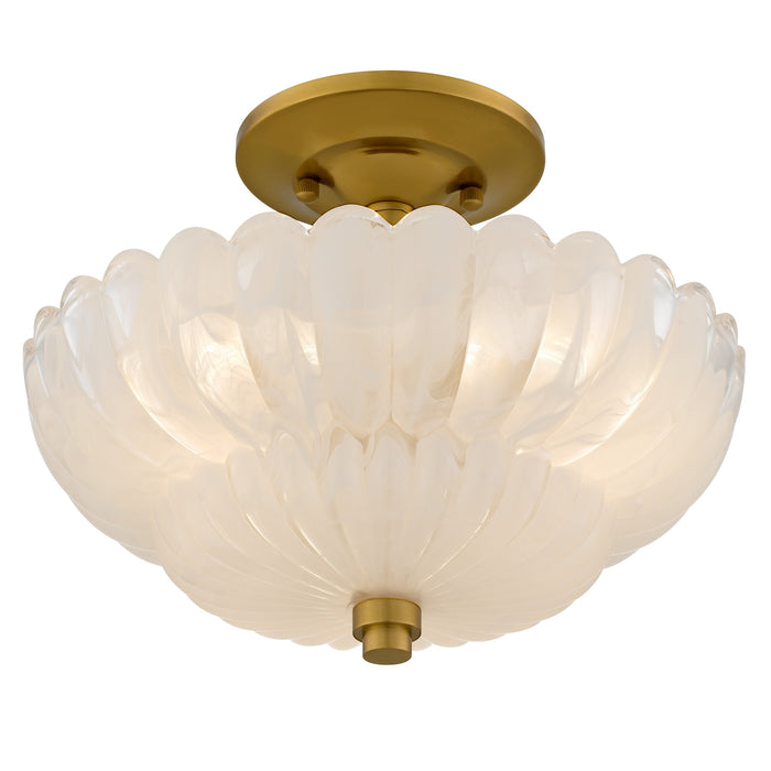 Quoizel - WHP1712BRG - Three Light Semi-Flush Mount - Whitecap - Brushed Gold