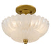Quoizel - WHP1712BRG - Three Light Semi-Flush Mount - Whitecap - Brushed Gold