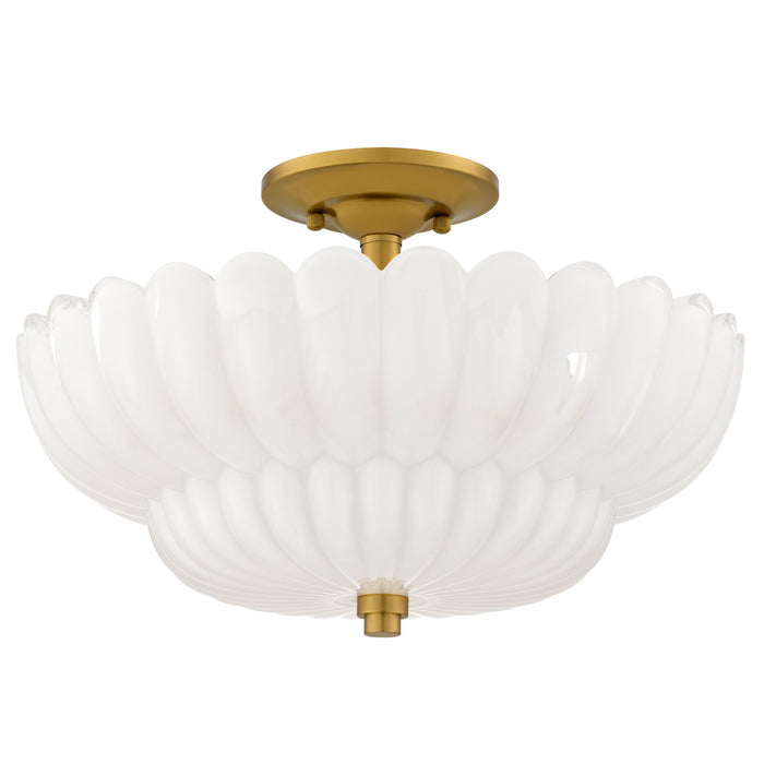 Quoizel - WHP1716BRG - Four Light Semi-Flush Mount - Whitecap - Brushed Gold