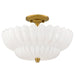 Quoizel - WHP1716BRG - Four Light Semi-Flush Mount - Whitecap - Brushed Gold