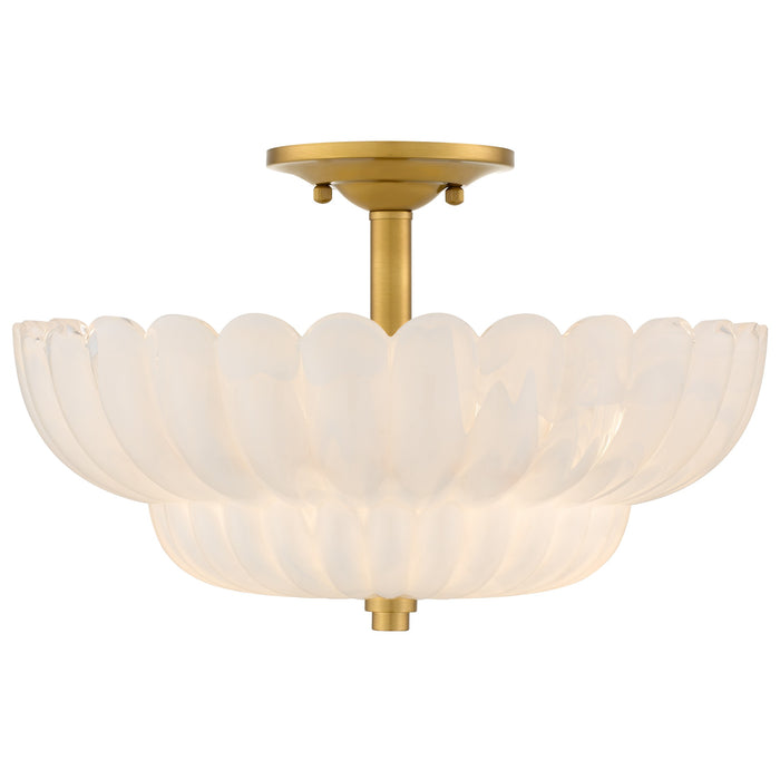 Quoizel - WHP1716BRG - Four Light Semi-Flush Mount - Whitecap - Brushed Gold