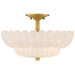 Quoizel - WHP1716BRG - Four Light Semi-Flush Mount - Whitecap - Brushed Gold