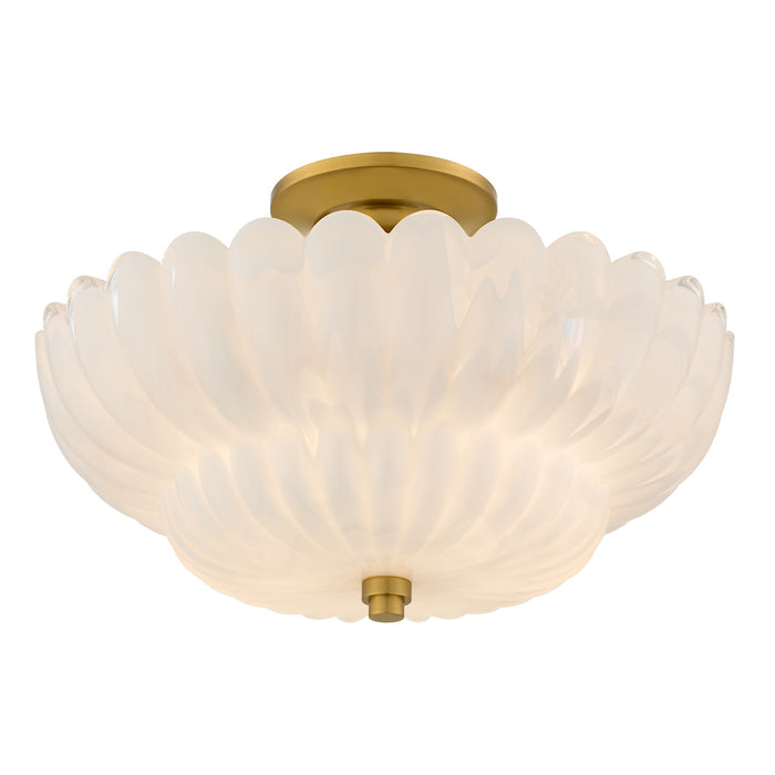 Quoizel - WHP1716BRG - Four Light Semi-Flush Mount - Whitecap - Brushed Gold