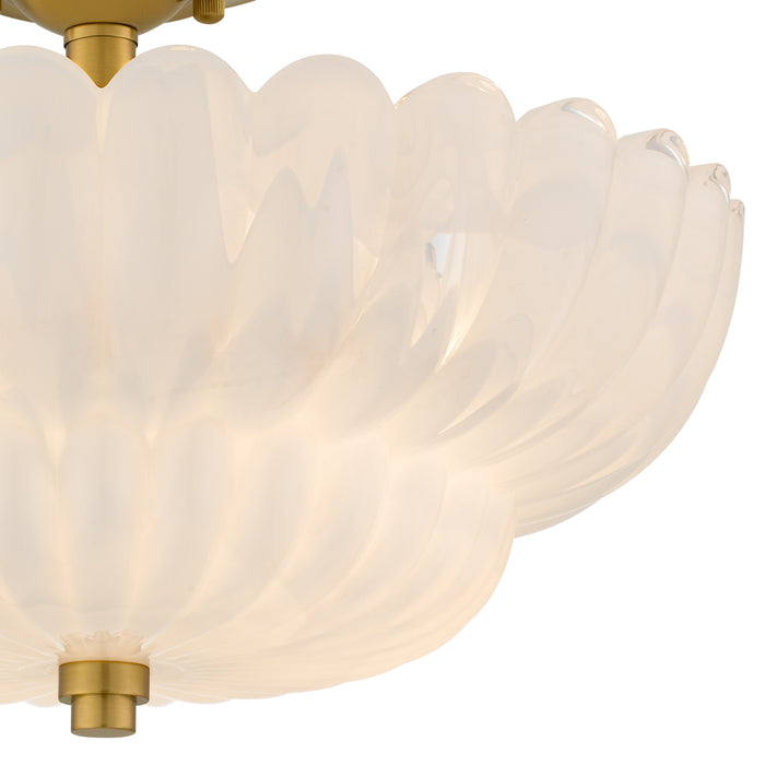 Quoizel - WHP1716BRG - Four Light Semi-Flush Mount - Whitecap - Brushed Gold
