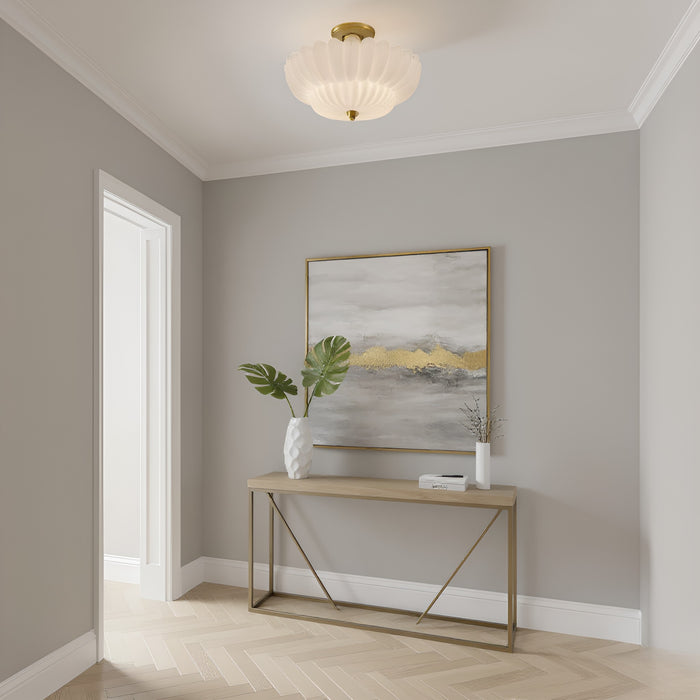 Quoizel - WHP1716BRG - Four Light Semi-Flush Mount - Whitecap - Brushed Gold