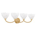 Quoizel - WHP8631BRG - Four Light Vanity - Whitecap - Brushed Gold