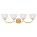 Quoizel - WHP8631BRG - Four Light Vanity - Whitecap - Brushed Gold