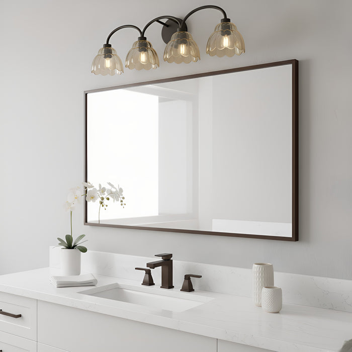 Quoizel - WHP8631MC - Four Light Vanity - Whitecap - Mottled Cocoa