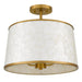 Quoizel - WIND1716BRG - Three Light Semi-Flush Mount - Windley - Brushed Gold