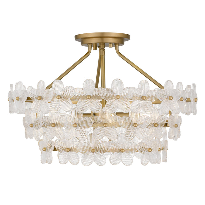Quoizel - WRIG1720BRG - Four Light Semi-Flush Mount - Wright - Brushed Gold