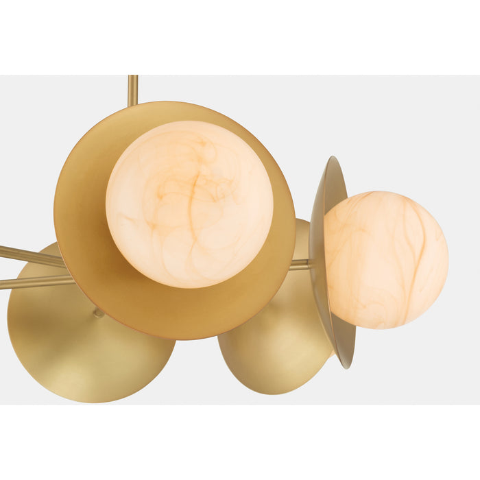 Minka-Lavery - 10386-732 - Six Light Pendant - Olenne - Legacy Brass