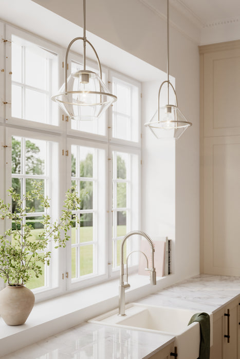 Minka-Lavery - 11895-84 - One Light Pendant - Coralyn - Brushed Nickel