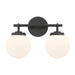 Minka-Lavery - 12012-899 - Two Light Vanity - Ortesa - Dark Matte Black