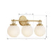 Minka-Lavery - 12013-732 - Three Light Vanity - Ortesa - Legacy Brass