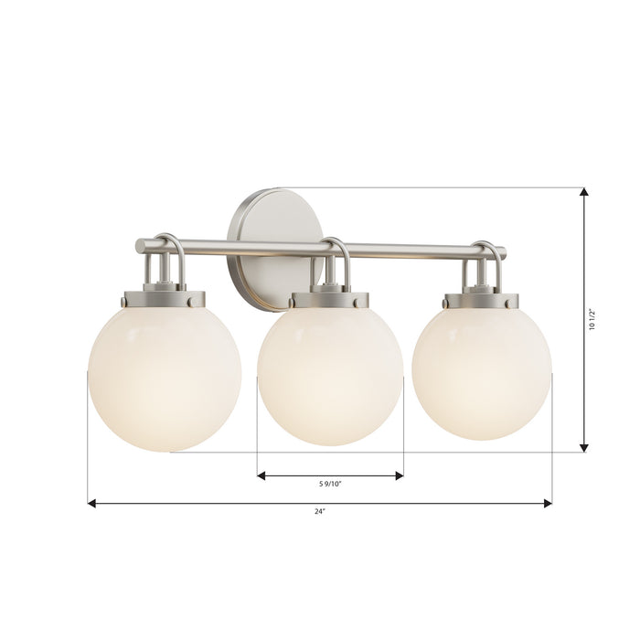 Minka-Lavery - 12013-84 - Three Light Vanity - Ortesa - Brushed Nickel