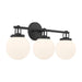 Minka-Lavery - 12013-899 - Three Light Vanity - Ortesa - Dark Matte Black
