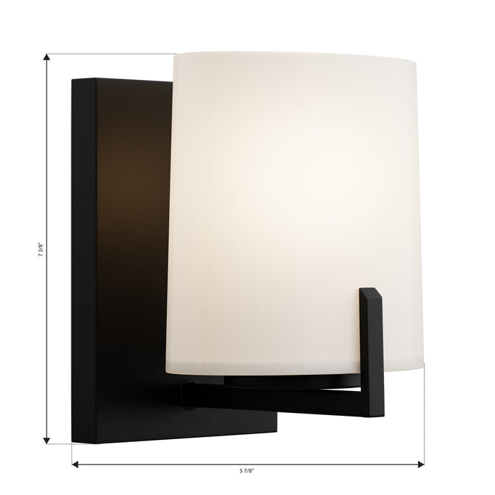 Minka-Lavery - 12431-899 - One Light Bath Sconce - Mirelle - Dark Matte Black