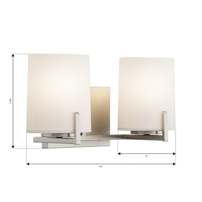 Minka-Lavery - 12432-84 - Two Light Vanity - Mirelle - Brushed Nickel