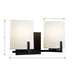 Minka-Lavery - 12432-899 - Two Light Vanity - Mirelle - Dark Matte Black