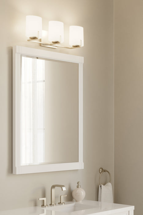 Minka-Lavery - 12433-84 - Three Light Vanity - Mirelle - Brushed Nickel