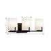 Minka-Lavery - 12433-899 - Three Light Vanity - Mirelle - Dark Matte Black