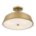 Minka-Lavery - 12625-732 - Three Light Semi-Flush Mount - Trellwyn - Legacy Brass