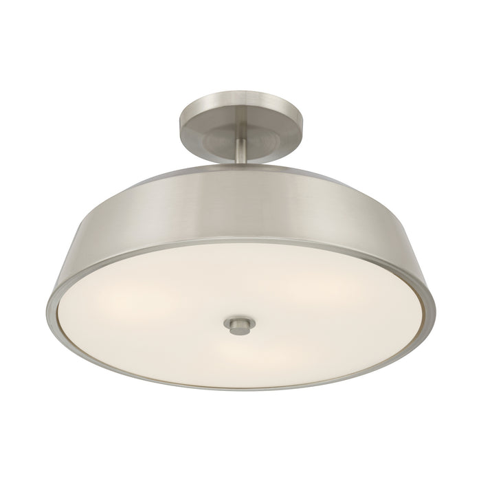 Minka-Lavery - 12625-84 - Three Light Semi-Flush Mount - Trellwyn - Brushed Nickel