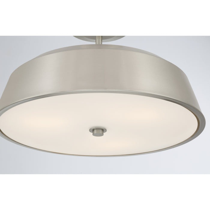 Minka-Lavery - 12625-84 - Three Light Semi-Flush Mount - Trellwyn - Brushed Nickel