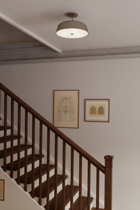 Minka-Lavery - 12625-84 - Three Light Semi-Flush Mount - Trellwyn - Brushed Nickel