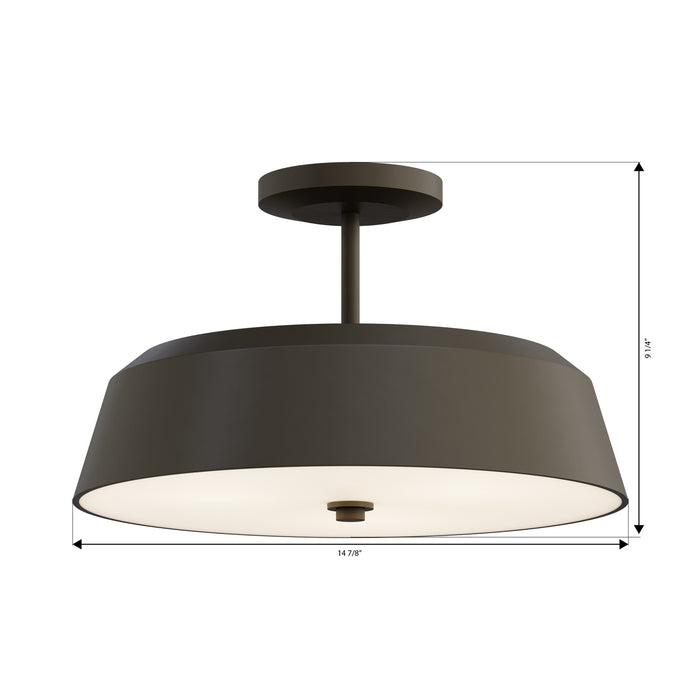Minka-Lavery - 12625-868 - Three Light Semi-Flush Mount - Trellwyn - Plated Dark Bronze