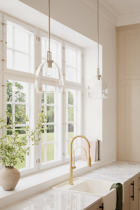 Minka-Lavery - 13125-84 - One Light Mini Pendant - Orbis - Brushed Nickel