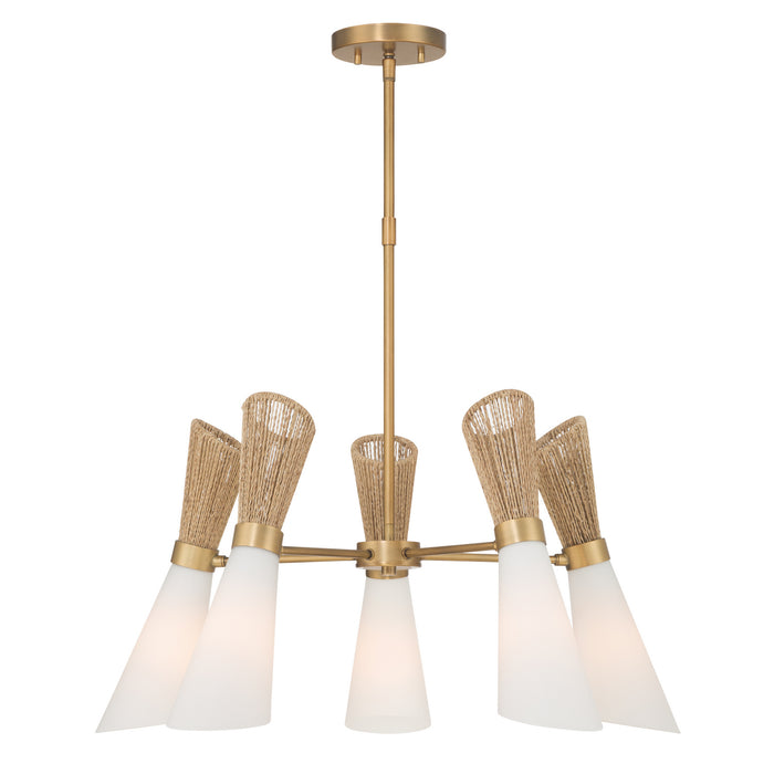 Minka-Lavery - 14265-732 - Five Light Chandelier - Vantrel - Legacy Brass