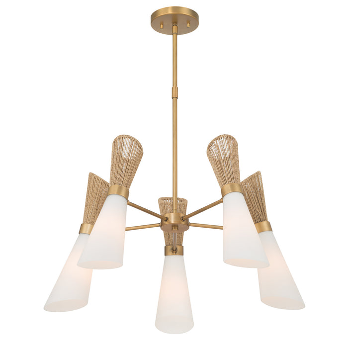 Minka-Lavery - 14265-732 - Five Light Chandelier - Vantrel - Legacy Brass