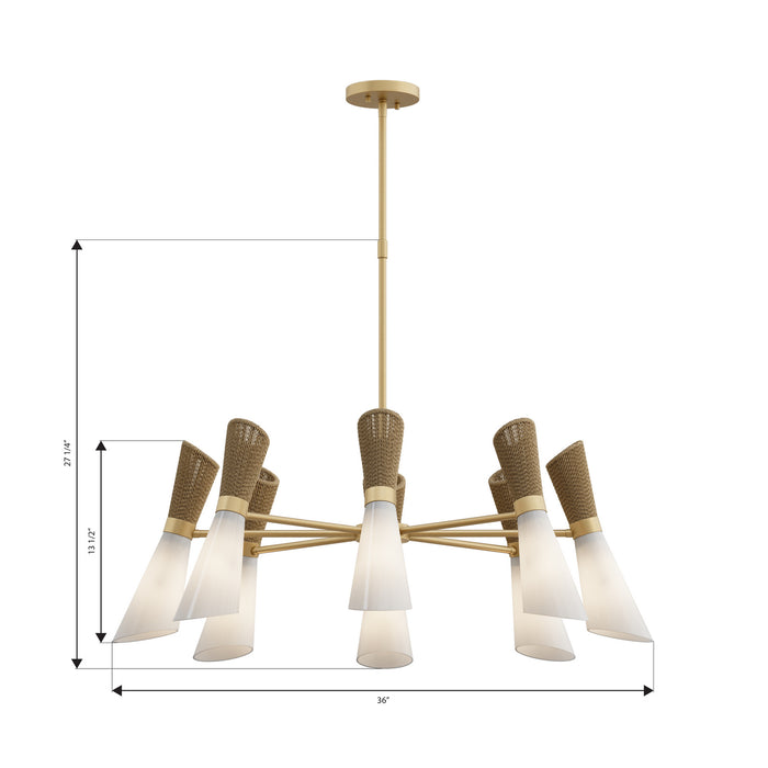 Minka-Lavery - 14266-732 - Eight Light Chandelier - Vantrel - Legacy Brass