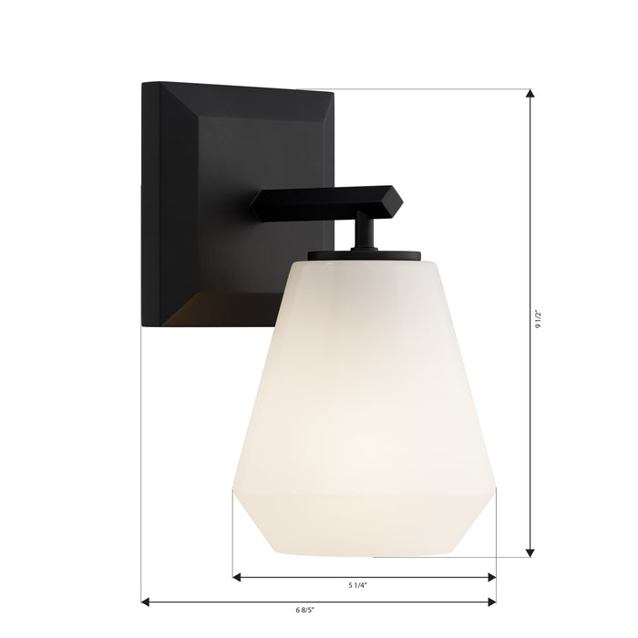Minka-Lavery - 14371-899 - One Light Bath Sconce - Siena - Dark Matte Black