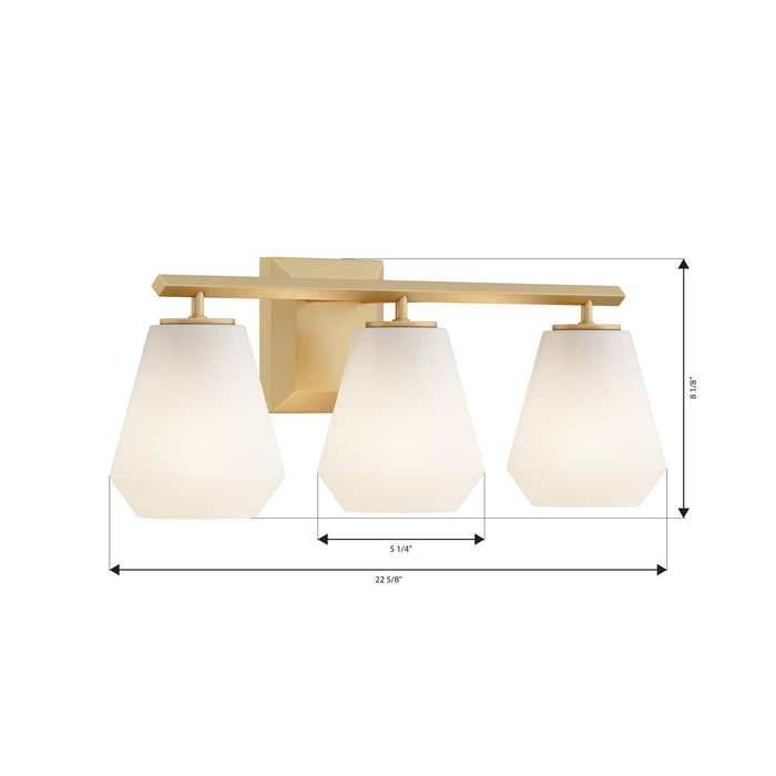 Minka-Lavery - 14373-732 - Three Light Vanity - Siena - Legacy Brass