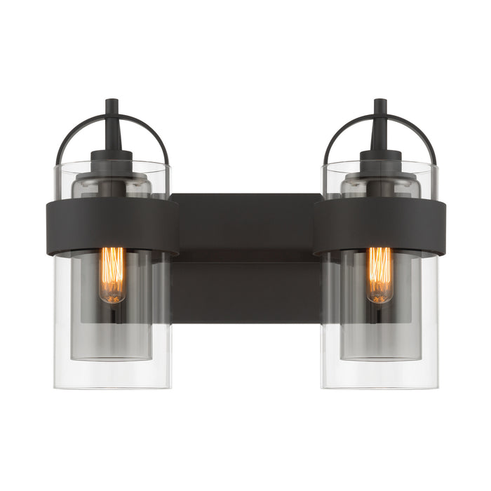 Minka-Lavery - 1912-899 - Two Light Vanity - Ravik - Dark Matte Black