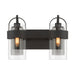 Minka-Lavery - 1912-899 - Two Light Vanity - Ravik - Dark Matte Black