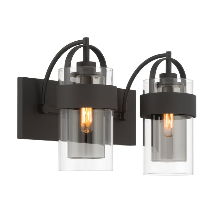 Minka-Lavery - 1912-899 - Two Light Vanity - Ravik - Dark Matte Black