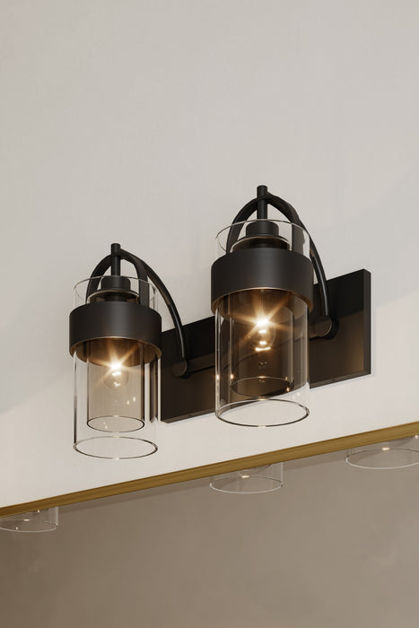 Minka-Lavery - 1912-899 - Two Light Vanity - Ravik - Dark Matte Black