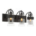 Minka-Lavery - 1913-899 - Three Light Vanity - Ravik - Dark Matte Black