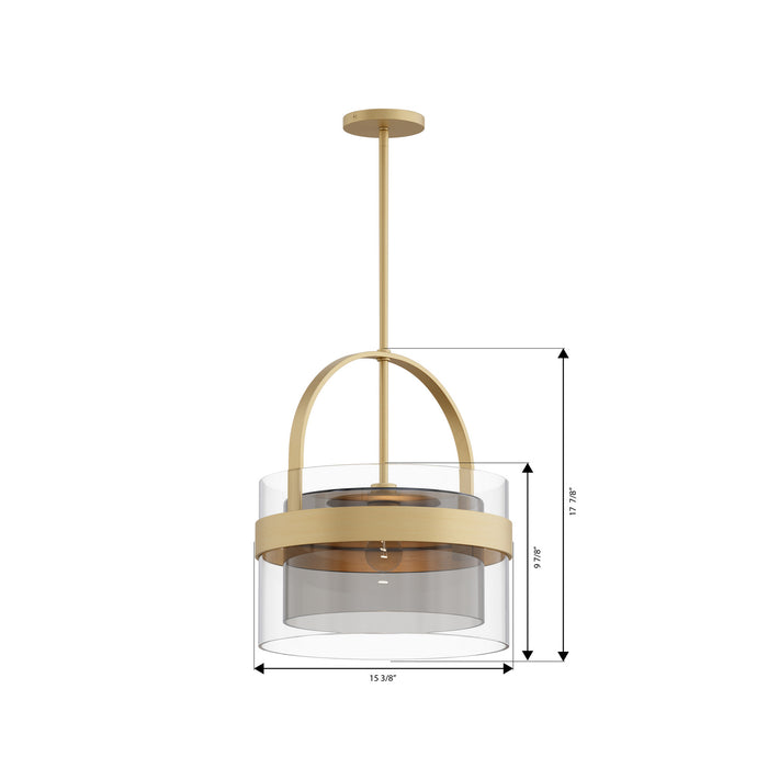 Minka-Lavery - 1916-732 - One Light Convertible Pendant/Semi-Flush Mount - Ravik - Legacy Brass