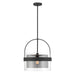 Minka-Lavery - 1916-899 - One Light Convertible Pendant/Semi-Flush Mount - Ravik - Dark Matte Black