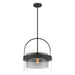 Minka-Lavery - 1916-899 - One Light Convertible Pendant/Semi-Flush Mount - Ravik - Dark Matte Black
