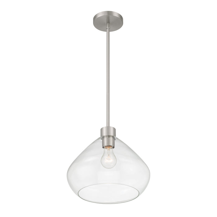 Minka-Lavery - 19414-84 - One Light Pendant - Elaris - Brushed Nickel