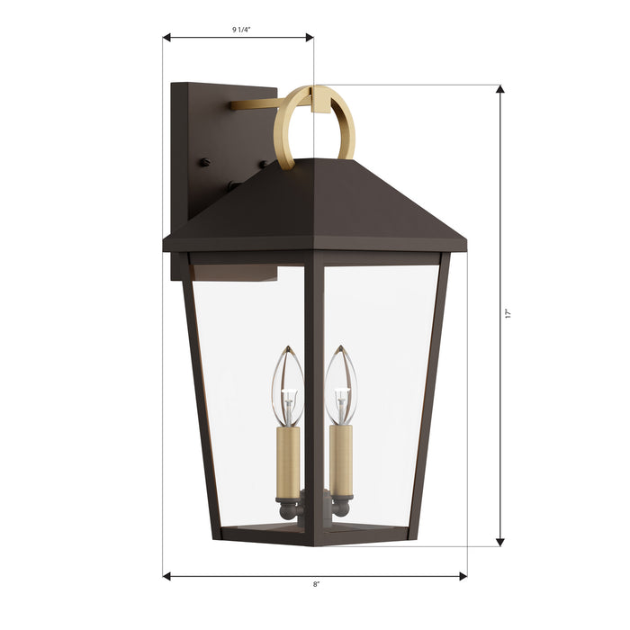 Minka-Lavery - 78102-886 - Two Light Outdoor Wall Lantern - Bayra - Painted Legacy Brass