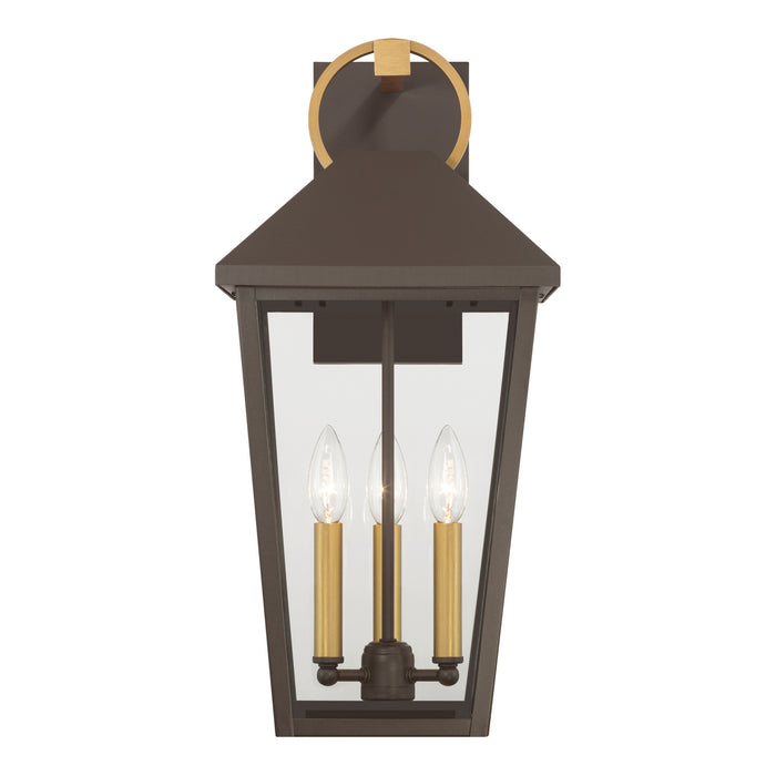 Minka-Lavery - 78103-886 - Three Light Outdoor Wall Lantern - Bayra - Painted Legacy Brass