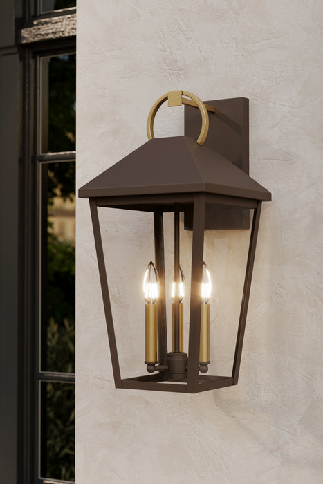 Minka-Lavery - 78103-886 - Three Light Outdoor Wall Lantern - Bayra - Painted Legacy Brass